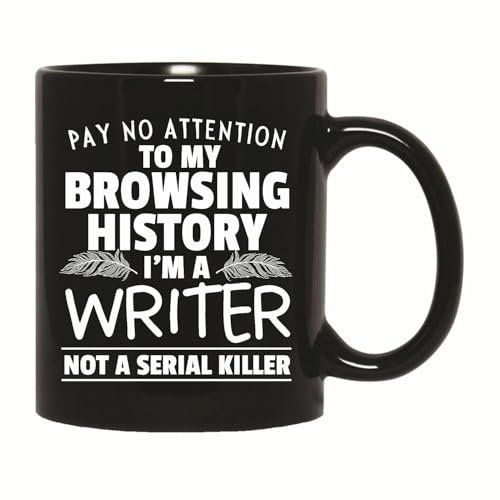 Tazas De Café 330Ml, Escritor De Crímenes Reales Autor De Libros Divertidos Amante De Los Libros Novelista Divertido Taza De Té Novedad Taza De Desayuno Para Desayuno Cumpleaños Café Y Té