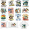 Fishing Iron on Transfers, 12 PCS Outdoor DTF Heat Transfer Vinyl, Fun Iron on Patch Applique Decals for T-Shirts Bags Clothing Pillow, DIY Crafts for Father