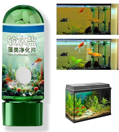 1PCS Fish Tank Algae Remover,Powerful Aquarium Water Purification Tablets,Fish Tank Cleaner, Aquarium Water Treatments,Fi/sh T/ank A/lgae Re/mover,A/lgae R/emover F/ish T/ank for Clean Water