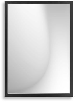 Infantasie Claudia Ganzkörperspiegel mit Rahmen 60x180 cm, Schwarz Matt | Echtglas, MDF-Profilleiste 30 mm foliert, HDF-Rückwand, Aufhängung horizontal/vertikal, handgefertigt, für Flur & Garderobe