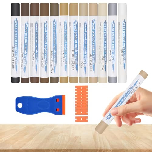 Laminat Reparaturset,Möbel Reparatur Holzmarker,Hartwachs Reparaturset 12 Farben,Parkett Reparaturset,Fliesen Reparaturset,Holz Reparaturset,Möbelreparaturstift,Möbel Arbeitsplattet Reparatur Set