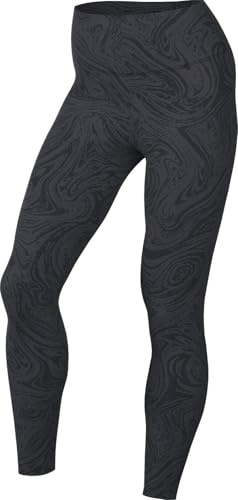 NIKE Zenvy 7/8-Leggings Mit Print, Sanftem Halt Und Hohem Bund Für Damen, Black/Dk Smoke Grey/Pcg3C, HV2462-010, XS
