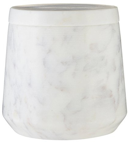 Premier Housewares Marble Cotton Jar, Off White