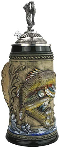KING Bierkrug Fisch Seidel 0,75 Liter Bierseidel