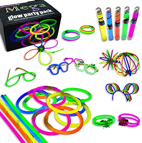 The Glowhouse Mega palillo del resplandor party pack - 463pcs glowhouse del reino unido para crear: 200 x glowsticks, pulseras, collares