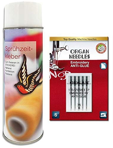 Organ Sprühzeitkleber 500ml Anti Glue Nadeln Stärke 75 a 5 Nadeln