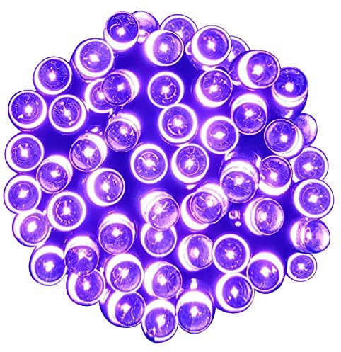 Tuokay Super Bright Plug in Fairy Lights with Memory Function, 13m 100 LED Decorative Indoor String Lights for Tree Gazebo Patio Yard Fence Ornament (Purple)