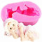 Stampo in silicone a forma di bambina distesa con orso decorazioni dolci per sapone resina gesso calchi artigianali teneri bomboniere