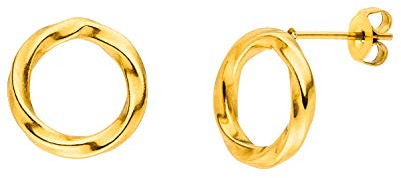 PURELEI® Kaula Ohrringe (Gold) – Damenohrringe aus langlebigem Edelstahl – Wasserfeste Ohrringe Damen – 13mm Durchmesser – Modeschmuck für deinen individuellen Look