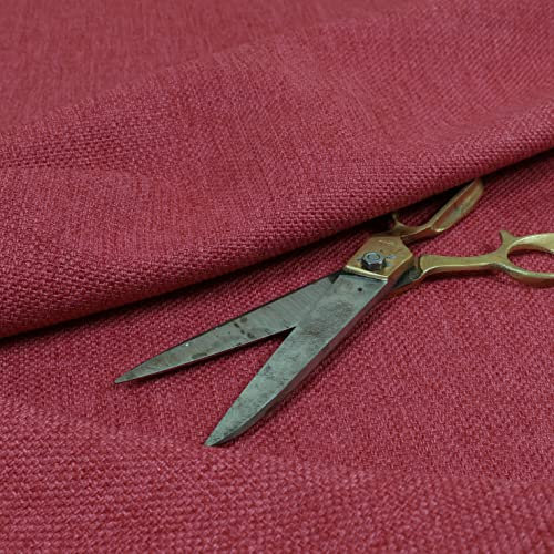 Redbrick Mill Fabrics Tissu texturé jacquard au mètre, rose uni, idéal pour les tissus d'ameublement, les rideaux et les tapisseries (échantillon 10 cm x 8 cm)