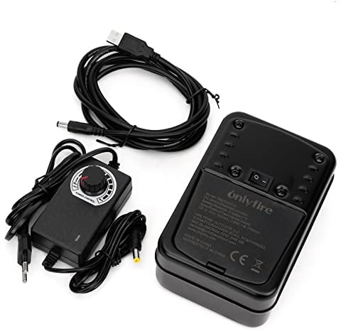 onlyfire Moteur de Gril, Moteur Rotatif Réglable pour Tourne Broche, Cochon de Lait, Rôtisserie, Kebabs, Moteur électrique Barbecue, DC 12V/300mA