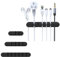 Eono Cable Holder Clips, 3 Pack Silicone Adhesive Wire Cable Holder, Cable Management Cord Organizer Clips for USB Charging Cable Mouse Wire PC Office Home, Black
