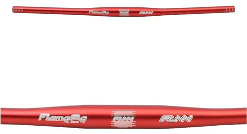 Funn Flame PG Mountainbike-Lenker mit Lenkerklemme, 31,8 mm und Breite 680 mm, robuster und leichter Lenker aus Legierung für MTB, BMX und Rennrad, Rot