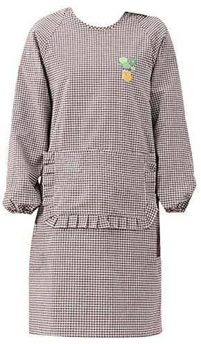 DACONGMING Cotton Linen Cooking Long Sleeve Aprons For Women With Pockets Kitchen Cute Waitress Apron For Women Smoc Mans Apron