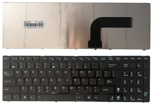BAETI Clavier américain de rechange pour ordinateur portable ASUS K53 K53E X52 X52F X52J X52JR X55 X55A X55C X55U K73 K73B K73E K73S X61 NJ2
