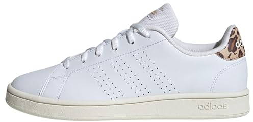 adidas Femme Advantage Base Shoes Chaussures, Cloud White/Cloud White/Magic Beige, 43 EU