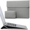 HYZUO 15 Zoll Laptop-Hülle mit Ständer für MacBook Air 15 M4 A3241 M3 A3114 M2 A2941 2025-2023, 15“ Surface Laptop 7/6/5/4, MacBook Pro 15 A1990 A1707 2019-2016, mit Kleine Tasche, Hellgrau