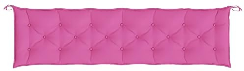 Tidyard Gartenbank Auflage, Bankauflage Sitzkissen Outdoor, Polsterauflage Auflage für Gartenbank, Bankpolster Bankkissen, Rosa 200x50x7 cm Stoff