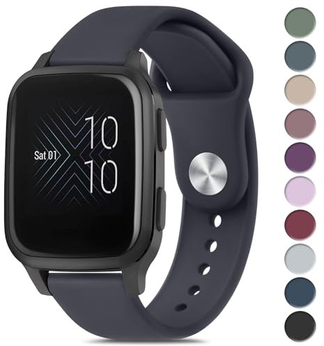 Bracelet de montre 20 mm pour Garmin Venu Sq Music/Venu Sq 2 Music/Venu Sq 2 /Venu Sq/Venu 2 /Venu 3 Plus,Bracelet en silicone pour homme femme, bleu minuit