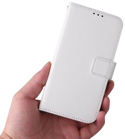 TIANCI Wallet Case for iPhone XS/iPhone X Cover, Flip Case for iPhone XS/iPhone X Retro Style Wallet Stand Cover, Case Wallet PU Leather Phone Cover for iPhone XS/iPhone X White