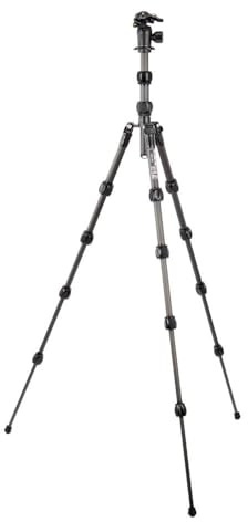 3 Legged Thing Pro Range 2.0 Leo 2.0 Kit Carbon Fibre Travel Tripod System - Adjustable Camera Tripod with 3 Detachable Legs for Monopod Conversion - Darkness Matte Black (LEOKITDARK2)