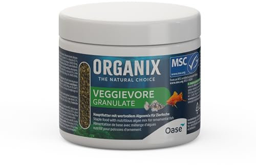 OASE ORGANIX Veggievore Granulate 175 ml - Fischfutter in Granulatform, für Aquarienfische, Hauptfutter für Zierfische, mit hohem Algenanteil