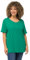 Ulla Popken Damen große Größen Übergrößen Plus Size Shirt, doppellagige Vorderseite, Slim, Rundhals, Halbarm smaragd 46+ 810528457-46+