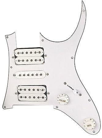 Pickguard pour guitare électrique avec micro HSH précâblé pour pièces de rechange Accessoires de jeu de guitare Ensemble de micros pré-câblés Pickguard à bobine unique Pickups Ssh Alnico