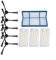 WIIYENA Kit de brosses latérales filtrantes pour ZACO V3s V5 V5s V5s Pro, pour aspirateur robot pour Medion MD16192 MD18500 MD18501 MD18600, 3 filtres, 6 brosses latérales, 1 maille préfiltre