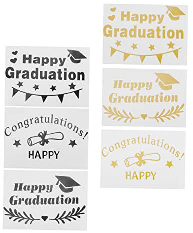 OFFSCH Abschluss Deko Buchstabenaufkleber Für Ballons Geburtstagsfeier Party-DIY-Set 6 Stück