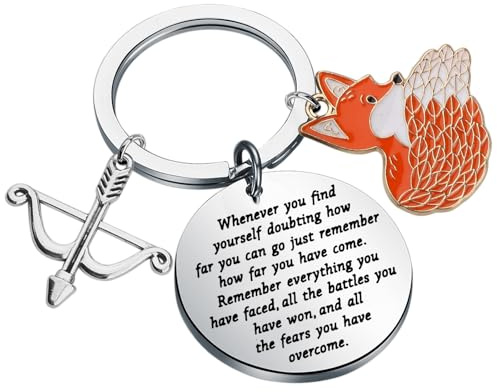 KUIYAI Literary Book Inspired Gift Archer And Fox Keychain Fantasy Book Reader Gift Bookish Merchandise, Whenever Foxuk, 36