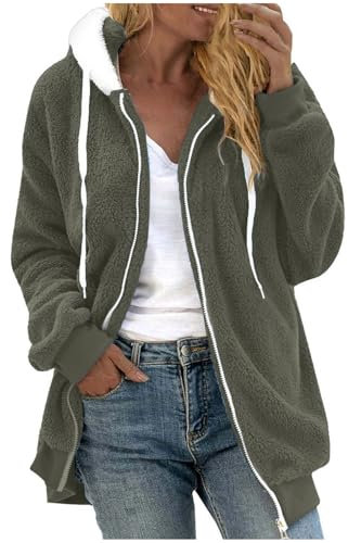 XTBFOOJ wärmejacke mit akku mantel damen wasserdicht sweatjacke damen mit kapuze damen weste basic baumwolle pullover damen jacke damen winter lang regencape fahrrad fahrradregenjacke damen