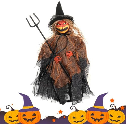 Halloween-Hexenbaumspitze, Halloween-Baum, Hexenpuppe, Ornament, Halloween-Hexenkleid-Aufsätze und mit Hut, Ta Spinnennetz-Baum