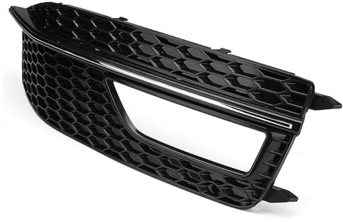 Griglie Anteriori e del radiatore dell'auto, Griglie dei fendinebbia, Strisce di Finitura della, Compatible for Audi A4 B8 2012-2015 S4,Right