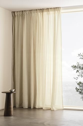 JOTEX Multifunktionsgardine Layer Extrabreite Vorhang 275 cm Polyester-Baumwoll -Mischung, Oeko-TEX® Standard 100 Zertifiziert, bessere Baumwolle - Greige, 1 Stück 275 x 250 cm