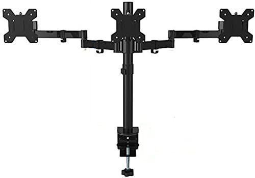 Triple Screen Monitor Bracket with TV Table Stand for Gaming and Multitasking
