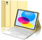 FOGARI Teclado para iPad A16 11/10 Generación 11/10.9 con Touchpad, Funda para iPad 10.ª/11.ª Generación 2022/2025 con Español Ñ Teclado Bluetooth con Trackpad, Amarilla