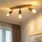 LVWIT Deckenleuchte 3 Flammig Deckenlampe Flur - E27 Deckenstrahler Vintage Bronze Holz Deckenspot Wandstrahler Schwenkbar 350° für Wohnzimmer Schlafzimmer Küche (ohne Leuchtmittel)