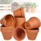 Mockotta Lot de 12 Pots en Terre Cuite de 7 x 6 cm,Pot de Fleur en terrecuite,en Céramique avec Trou de Vidange,Mini Pot en TerreCuite,Poten Terre,PotTerre Cuite Réutilisable pour Chambre Bureau