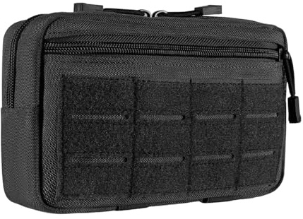 SHYSB Tactical Tasche EDC Pouch Molle Tasche Klein wasserdichte Handy Tasche für Outdoor Radfahren Camping Taktische Gürteltasche Vintage Schwarz