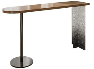 DTACBNEUZ Bartisch Wohnzimmer-Kiefern-Stehtisch-Lange Höhe, Halbrunder Couchtisch for schmale Räume(200 * 40 * 105cm)