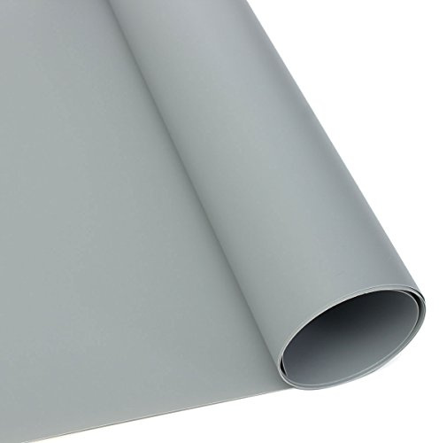 Photography Studio PVC Vinyl Backdrop | 60x130cm | Grey | Professional No Crease Background Product Photo