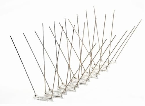 PestExpel® 5m (20 x 25cm) Bird Spikes Humane Pigeon Crow Starling Control Deterrent Discreet Bird Pest Control for Walls, Windowsills, Ledges etc