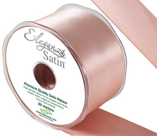 Eleganza Nastro in raso, color oro rosa, 50 mm x 20 m