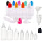 XIAONAN 100 x 50ml PET Plastik Leer Flaschen Tropfflaschen Liquidflaschen + Trichter