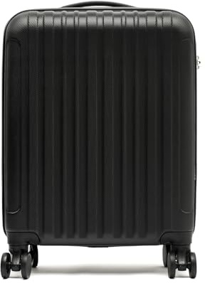 MISAKO Maleta Pequeña de Viaje Luisa Negro Unisex - Equipaje rígido de 55 X 38 X 20 cm de 4 Ruedas