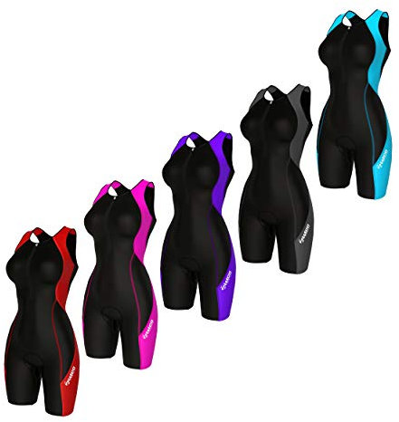 Zimco Elite Damen Kompressions-Triathlon-Anzug, Skin, Rennsport, Tri, kurz, Schwimmen (grau, Größe XL)