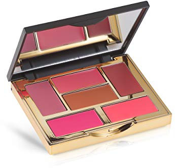 Veil Cosmetics | VELVET Lip & Cheek Palette | Matte-Gel Formula | 6 Universal Shades | Moisturizing Lip Stain | Silky Cheek Tints | Vegan | Cruelty, Paraben, & Fragrance Free | Transfer Resistant