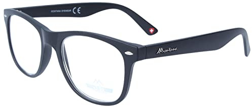 Lesebrille MR67 aus Kunststoff von MONTANA in Schwarz + 2,00 dpt