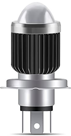 yifengshun Bombilla H4 LED para Faro de Moto, 1200 lúmenes, haz alto/bajo, 6500 K, color dual, 15 W, bombilla blanca y ámbar extremadamente brillante, 9-85 V a prueba de agua-1 pieza